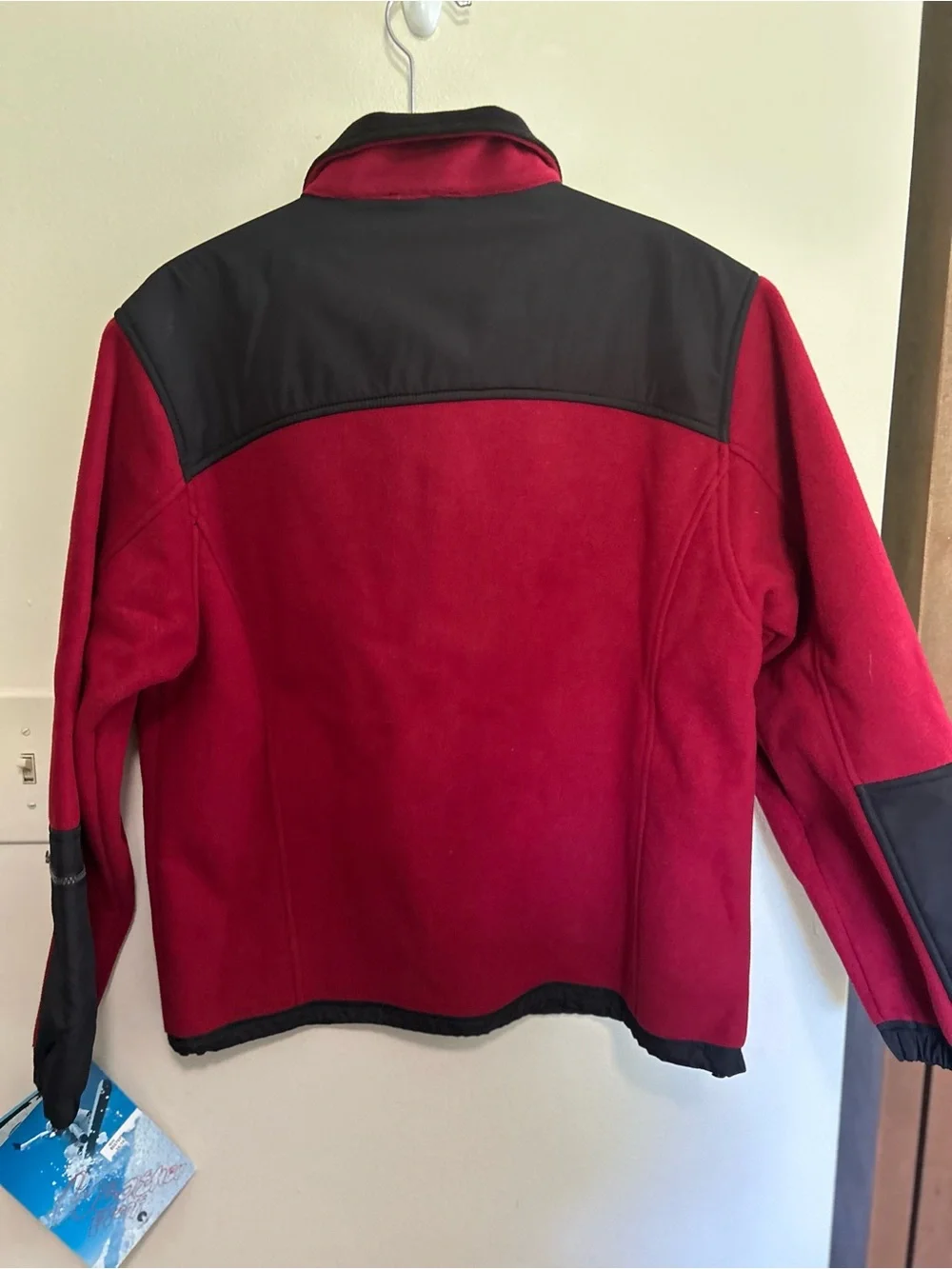 Weatherproof Men's Red Fleece Wind Resistant Jacket Size Large